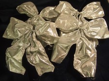 Christmas tree decorations silver flexible bows