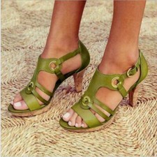 Ladies Retro Kitten Mid Heels