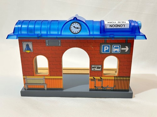 Wooden train track station - train,