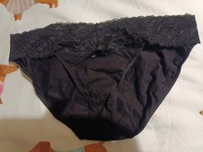  'La Senza' - 2 pairs, size Large, Sexy Black Lacey Knickers, 94% Cotton, New