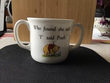 Winnie The Pooh Doubled Handled Mug Who Found The Tail’ Royal Doulton ,Used