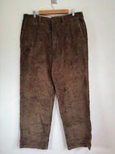 Perry Ellis Corduroy Trousers Men W36 L30 Brown Cotton Vintage Straight Relaxed