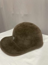 PHILIP TREACY Brown Velour Cap