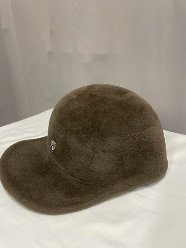 Philip treacy brown velour cap - velour,