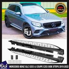 FOR MERCEDES BENZ GLC X253 & COUPE C253 2015-2022 SIDE STEPS RUNNING BOARDS NEW