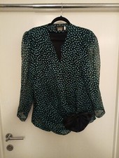 Vintage Collage By Simon Ellis Semi Sheer Blouse With Padded Shoulders And...