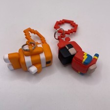 Minecraft Backpack Hangers Clownfish & Parrot Bag Clip Figures Combi P&P CG