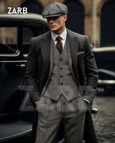 Mens piece tweed - 3-piece, peaky