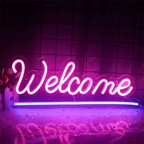 Welcome decorative neon sign - decorative,