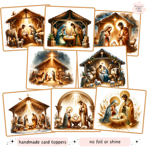 Nativity card toppers - toppers, –