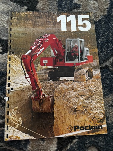 Poclain 115 excavator brochure - excavator,