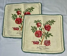 MARKS & SPENCER - TWO VINTAGE 'POMEGRANATE' CUSHION COVERS