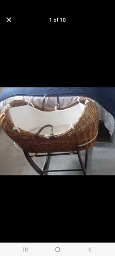 Wicker rocking moses basket - rocking,