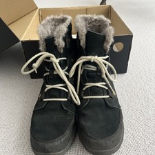 Sorel Explorer Joan black suede waterproof Ankle Boots Uk7