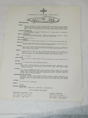 Marcos litre volvo - 3,