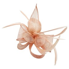 Small Curly Sinamay Clip-On