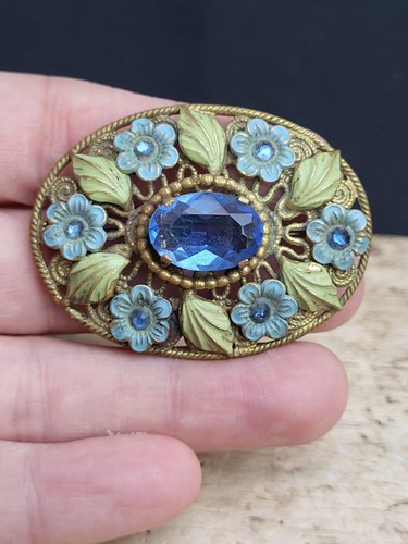 Vintage blue green enamel - vintage,