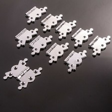 10 x POLISHED CHROME 1.5" BUTTERFLY BUTT HINGE Decorative Cupboard/Cabinet Door