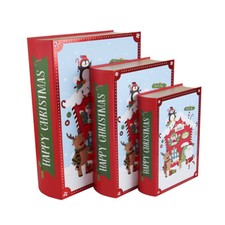 3 Pieces Christmas Book Box