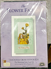 DMC Flower Fairies Cross Stitch Card Kit - Buttercup Fairy