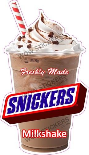 Ice cream van sticker snickers - cream,