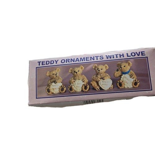 Teddy ornaments with love - teddy,