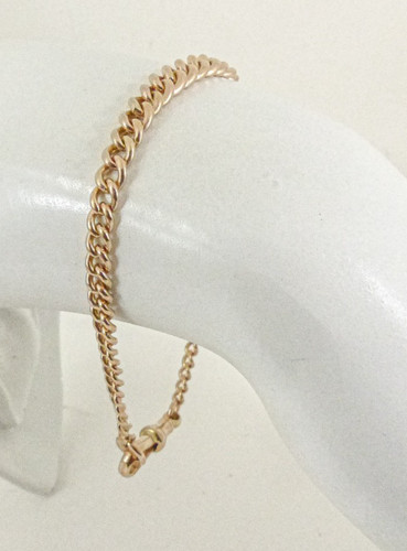 9ct rose gold albert bracelet - 9ct,