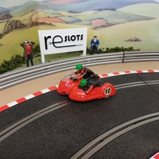 Scalextric Tri-Ang MM/B1 Typhoon Motorcycle & Sidecar Red Early Vintage Slot Car