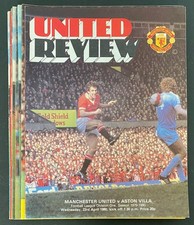 MANCHESTER UNITED 1979/1980 season - 10 different home football programmes