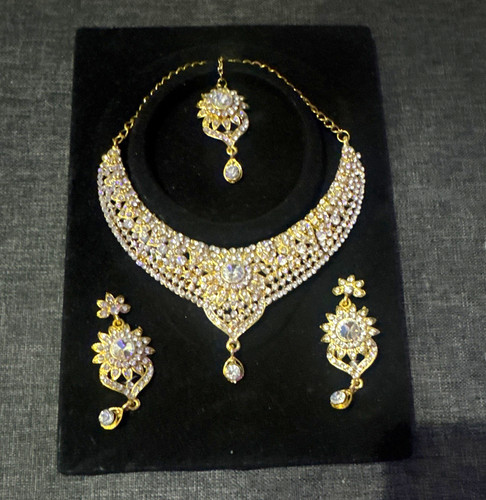 Gold tone clear - gold, crystal