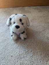 Vintage Battery Operated Dalmatian Cuddly Dog Animal Toy (Makes Barking Sound)