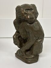Bronze Effect Resin Monkey Ornament 