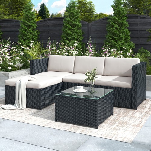 Garden corner sofa rattan - corner,