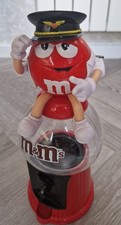 M&M's Candy / Sweet Dispenser Coin Saver - Rare Red Pilot - Working 