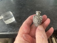 Antique Sampson Morden Perfume Scent Bottle Sterling Silver Egg Shape