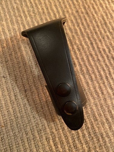 Police black leather torch - police,