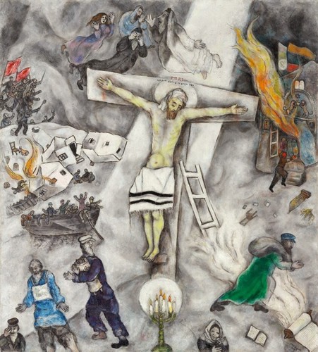 Marc chagall white crucifixion - white,