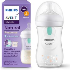 Philips Avent Natural Response Baby Milk Bottle 260ml AirFree Vent 1m+ SCY673-82