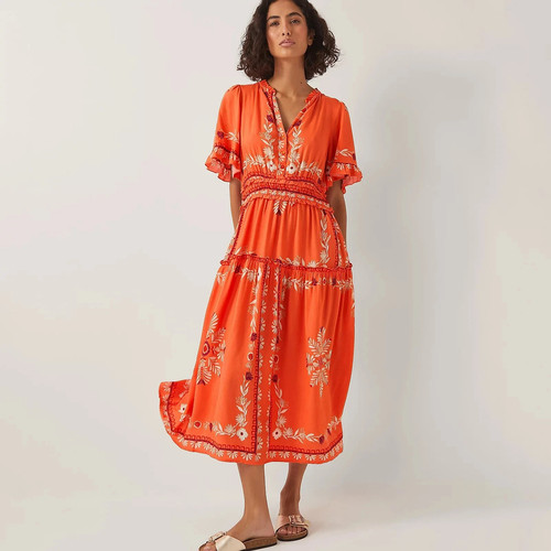 Monsoon lenora print midi - lenora,
