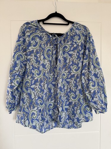 Zara blue pattern blouse - zara,