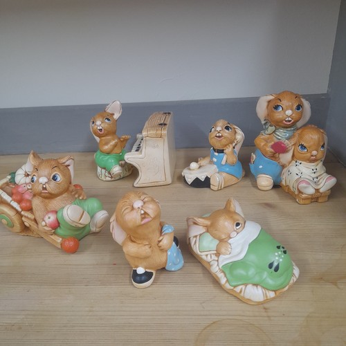 Pendelfin rabbits job lot - pendelfin, lot.