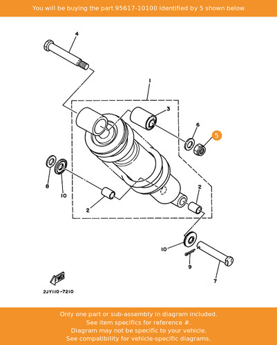 Yamaha nut 95617 10100 oem - u,, 95617-10100