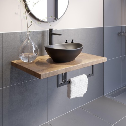 Wood wall hung countertop - wood,