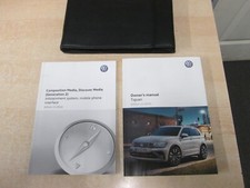 GENUINE VW TIGUAN HANDBOOK OWNERS MANUAL WALLET 2016-2021 INC NAV