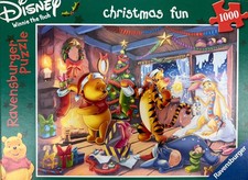 Ravensburger 1000pc Jigsaw Puzzle 'Disney Winnie the Pooh Christmas Fun' (Rare)