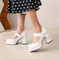 NEW Square Toe T-Strap Red