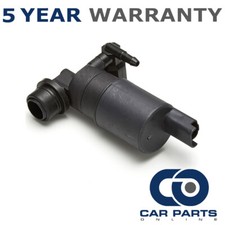 FOR RENAULT CLIO MK3 (2005-2015) FRONT & REAR TWIN OUTLET WINDSCREEN WASHER PUMP