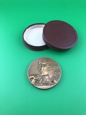 French Bronze Art Deco Medal 1966 in Original Box