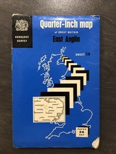 Ordnance Survey Paper Map - Quarter-Inch - East Anglia - Sheet 14 - 1966.