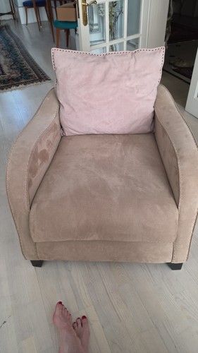 Faux suede armchair used - suede,